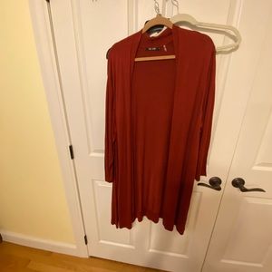 long red sweater cardigan